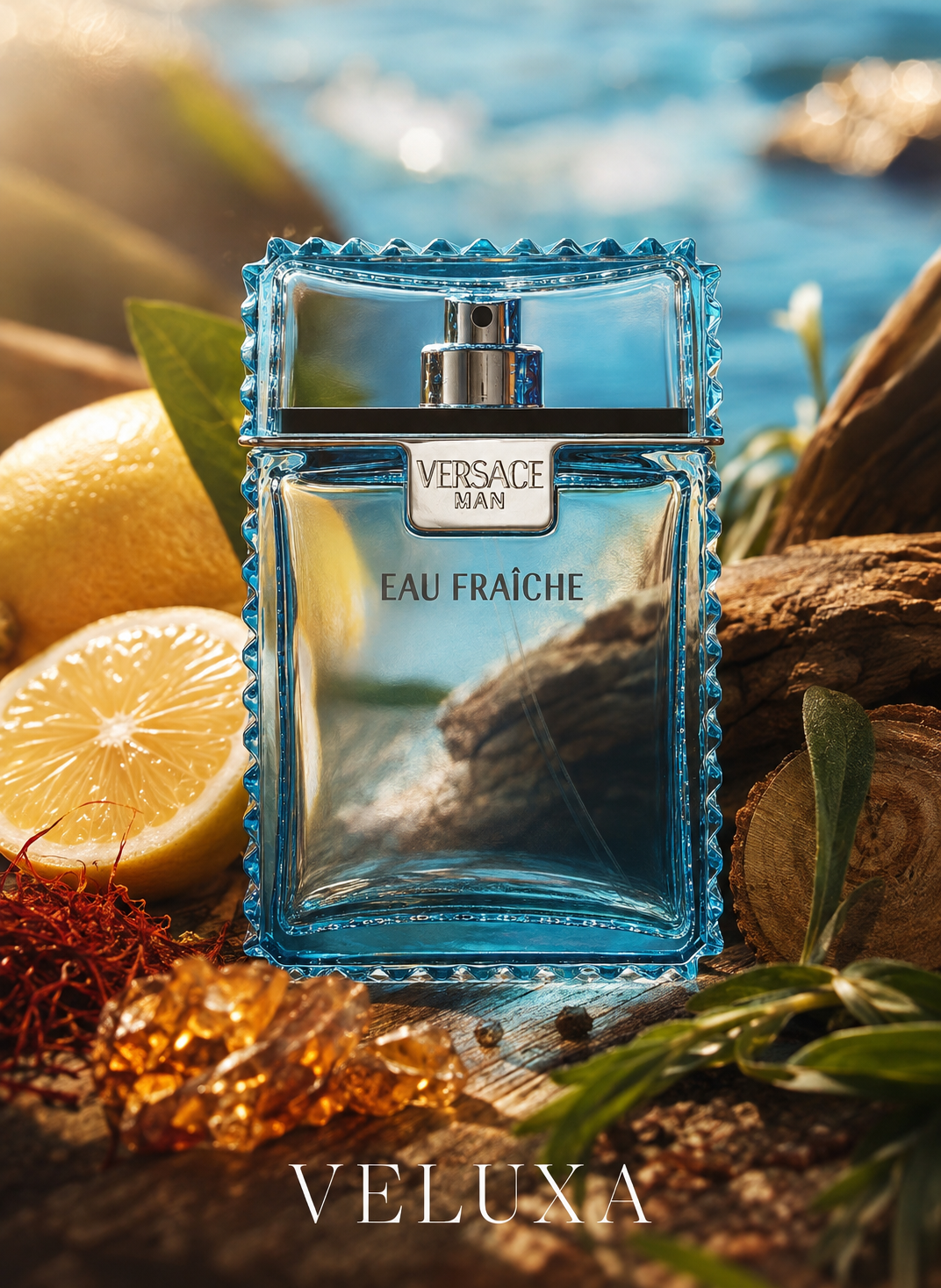 Versace Eau Fraiche Eau de Toilette 3.4 oz 3 pcs set (Perfume+ Mini+ Bag)